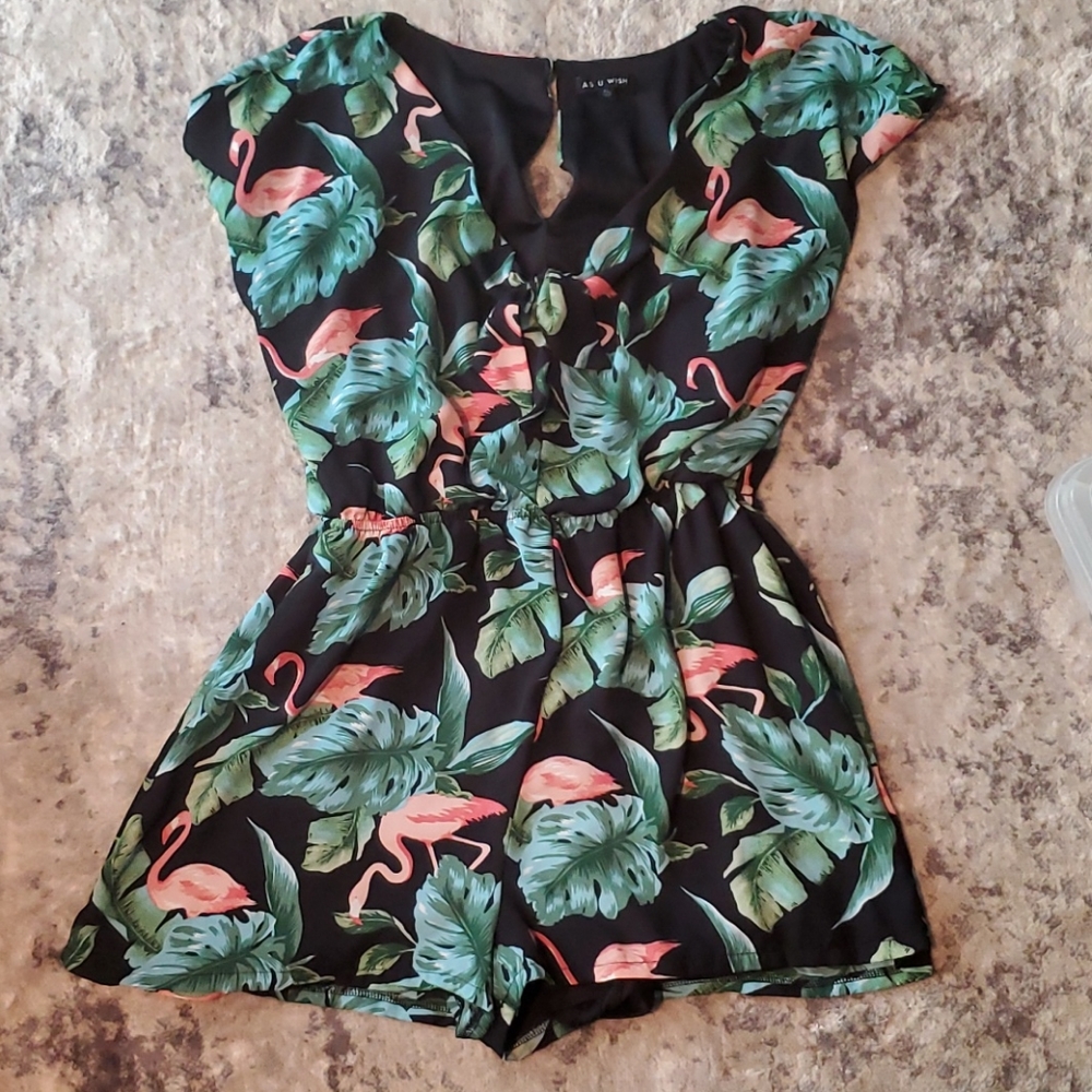 As U Wish tropical romper